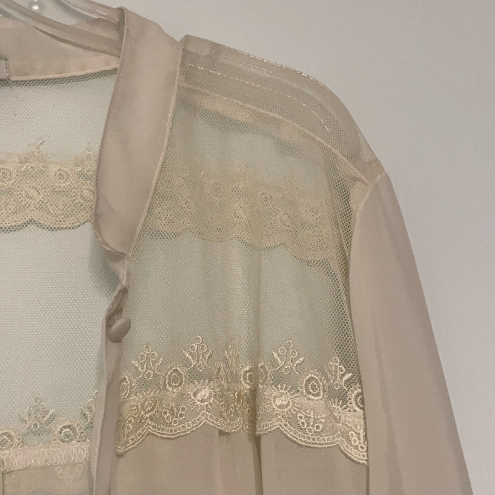 Bar III White Sheer Button Up